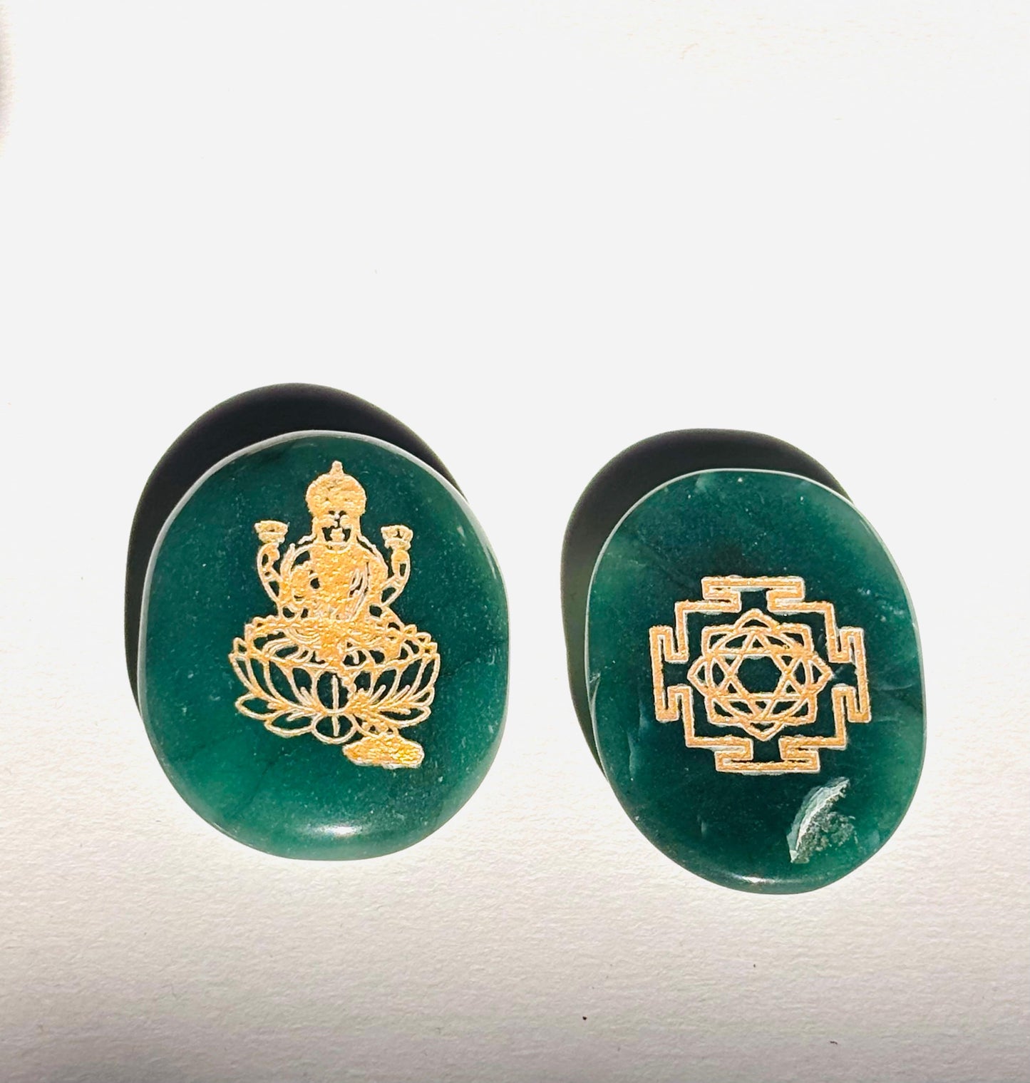 Green Zade Shree Lakshmi Yantra Coins For Wealth Attraction