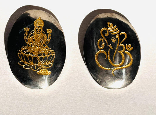 Pyrite Ganesh Lakshmi Coin