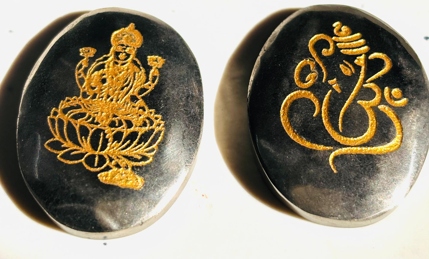 Pyrite Ganesh Lakshmi Coin